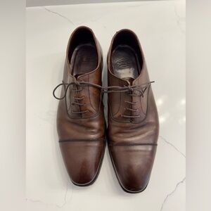 Men’s Crockett & Jones Audrey Brown Calf Leather Oxford Shoes- Size 10